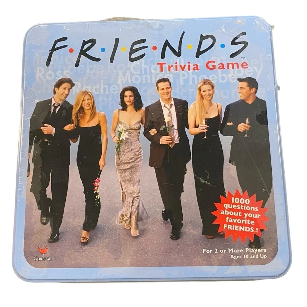 Vintage New FRIENDS collectible trivia game Tin Christmas gift 4 board game fan